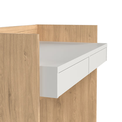 Fenton Desk 2 Drawers In Jackson Hickory and White