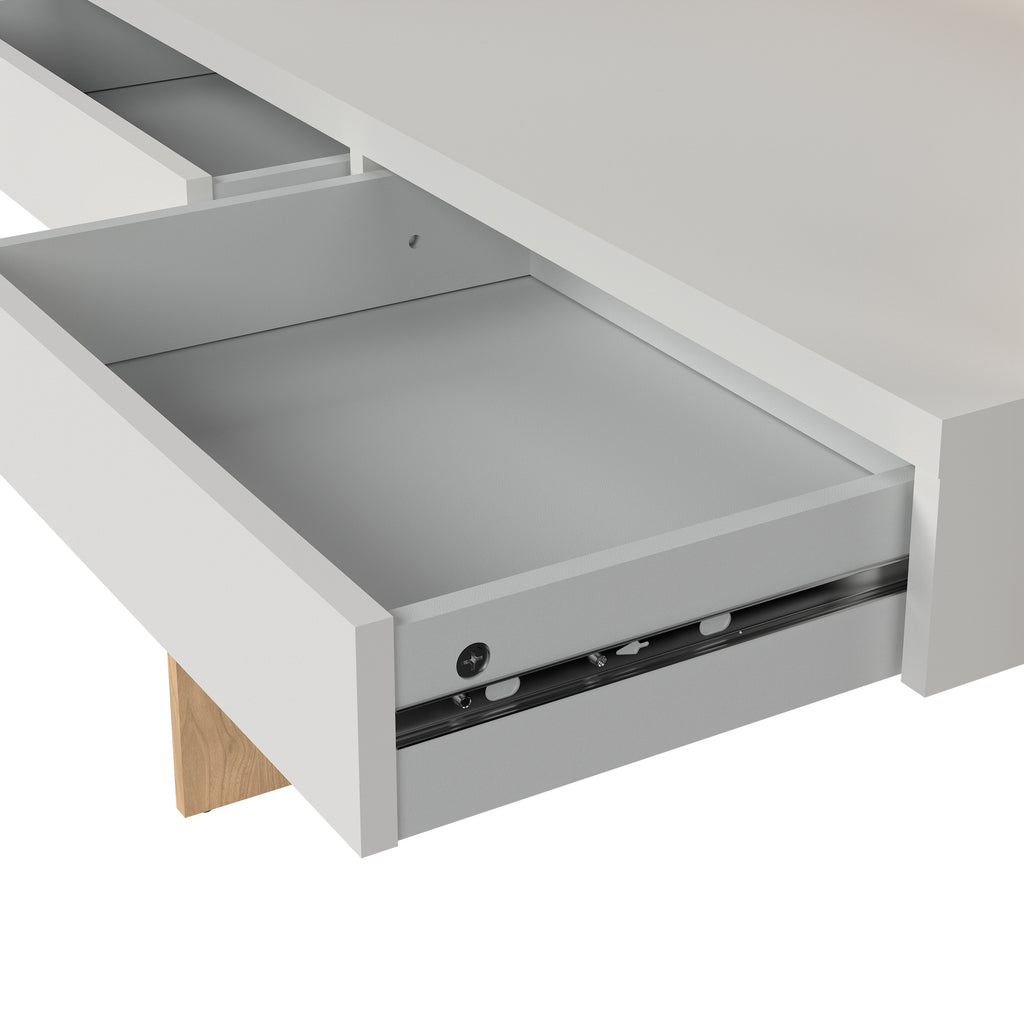 Fenton Desk 2 Drawers In Jackson Hickory and White