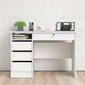 Fenton 4 Drawer Desk Handleless Drawer in White