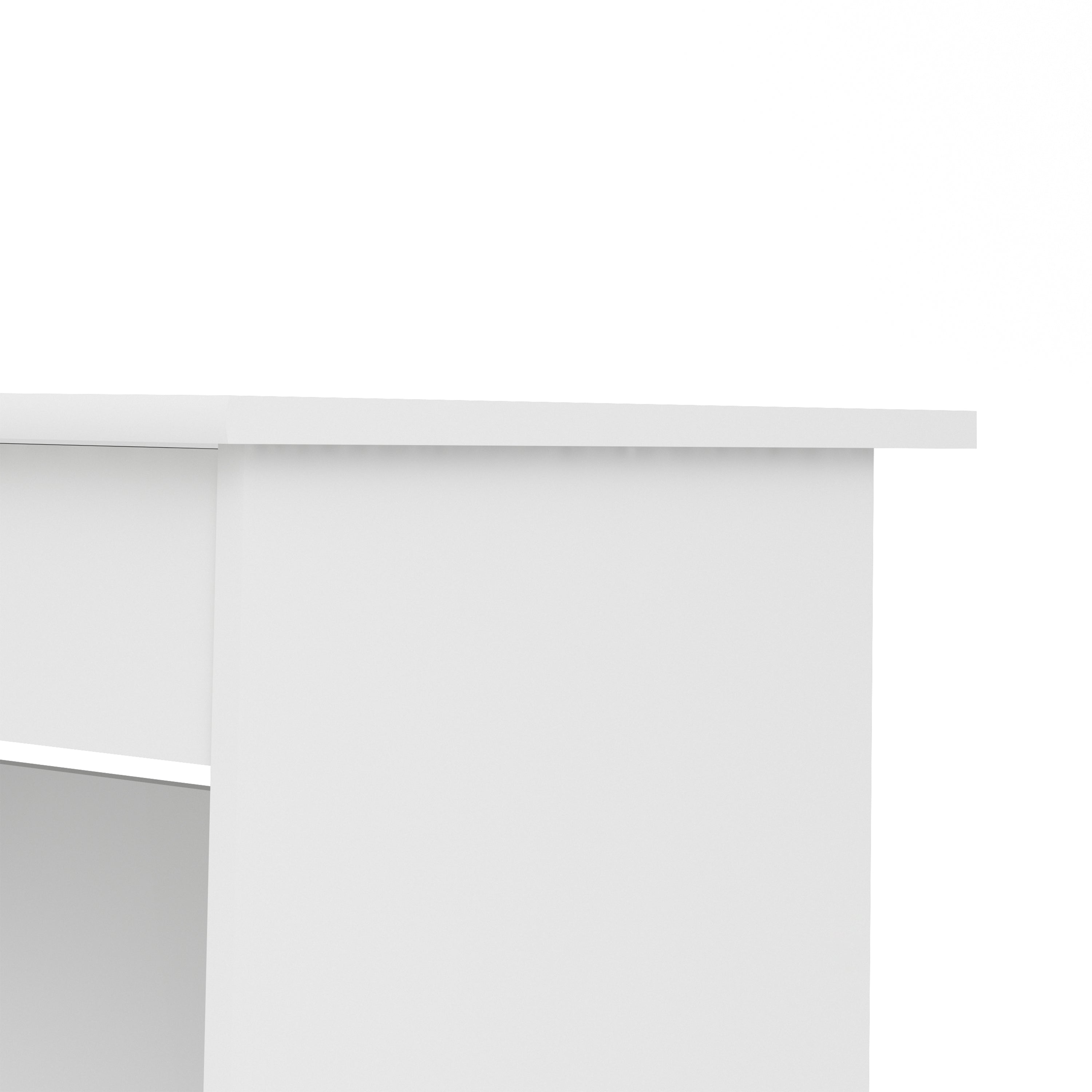 Fenton 4 Drawer Desk Handleless Drawer in White