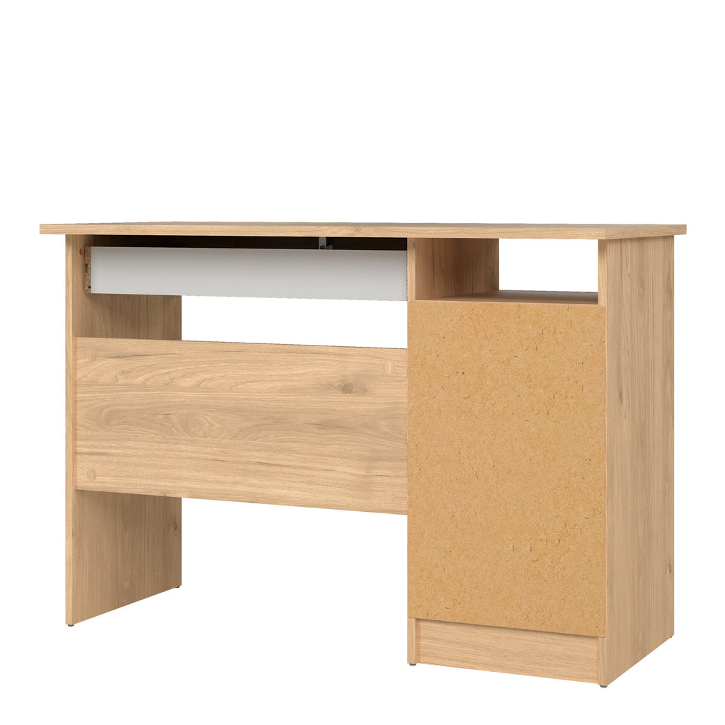 Fenton 4 Drawer Desk Handleless Drawer in Jackson Hickory Oak