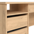 Fenton 4 Drawer Desk Handleless Drawer in Jackson Hickory Oak