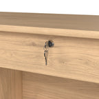 Fenton 4 Drawer Desk Handleless Drawer in Jackson Hickory Oak