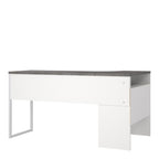 Fenton Corner Desk 2 Drawers in White and Grey