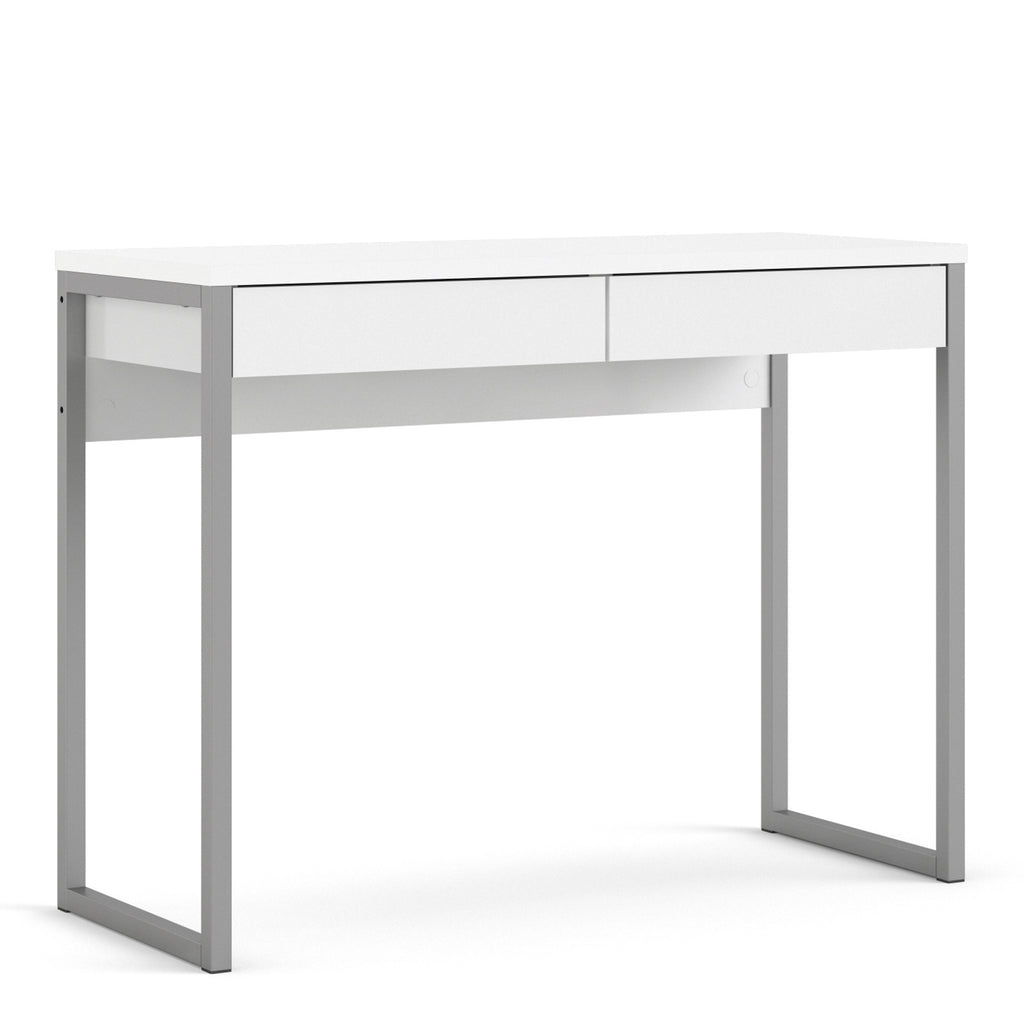 Fenton Desk 2 Drawers in White High Gloss