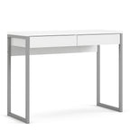 Fenton Desk 2 Drawers in White High Gloss