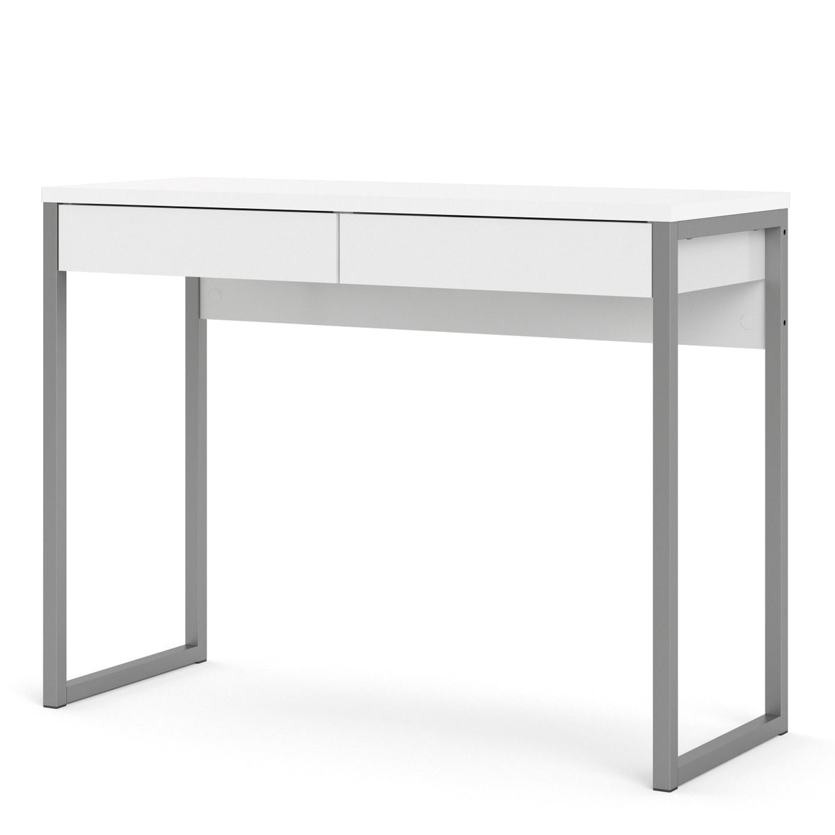 Fenton Desk 2 Drawers in White High Gloss