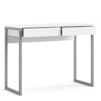 Fenton Desk 2 Drawers in White High Gloss