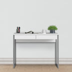 Fenton Desk 2 Drawers in White High Gloss