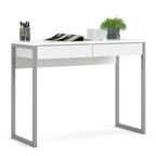Fenton Desk 2 Drawers in White High Gloss