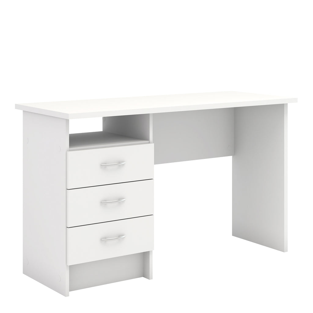 Fenton Desk 3 Drawers in White
