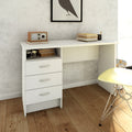 Fenton Desk 3 Drawers in White