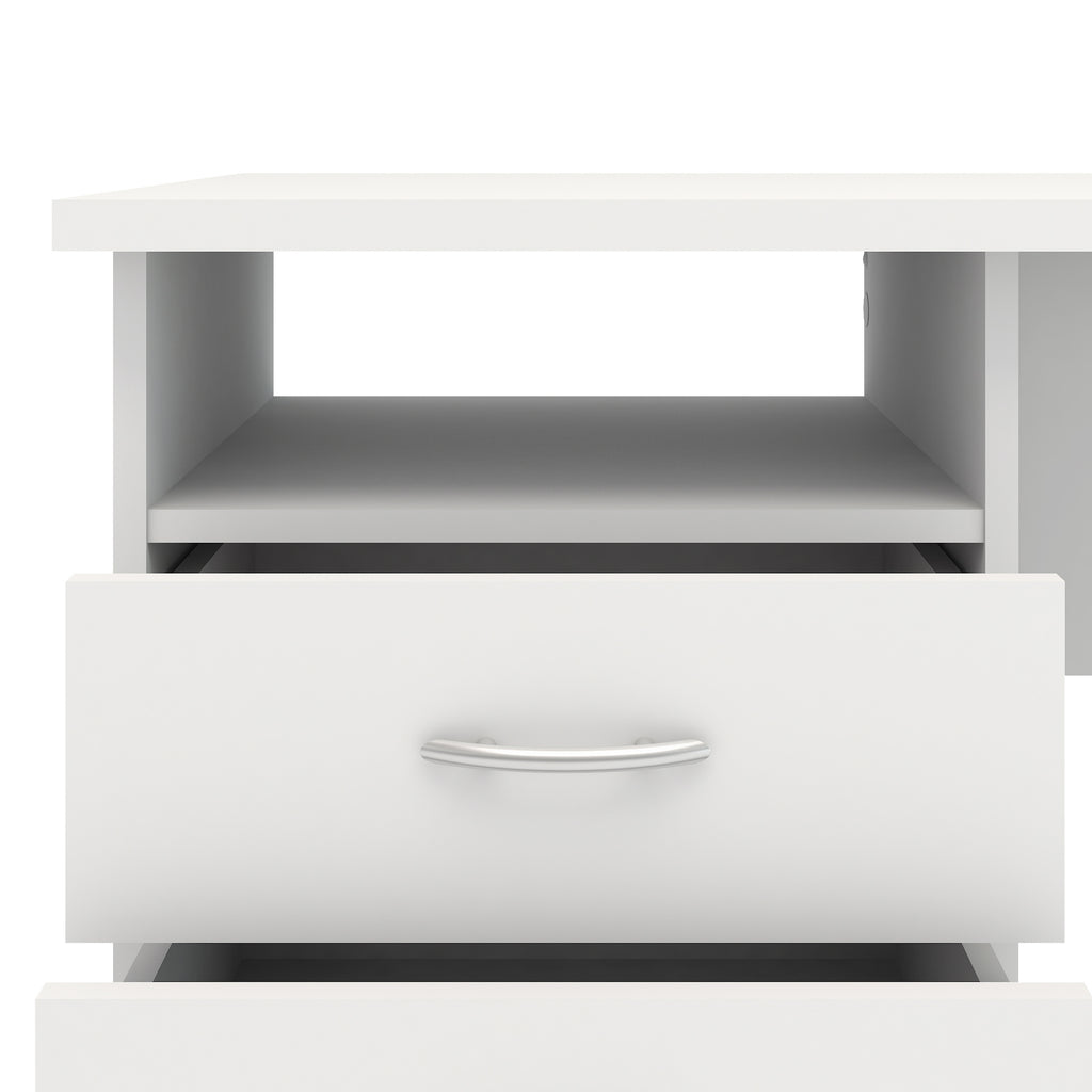 Fenton Desk 3 Drawers in White
