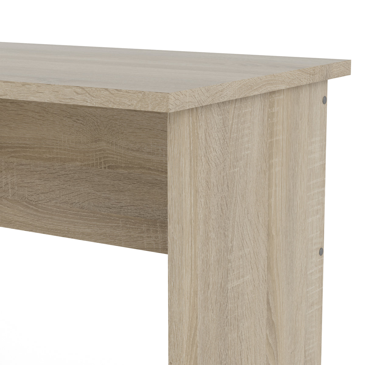 Fenton Oak Desk 3 White Drawers