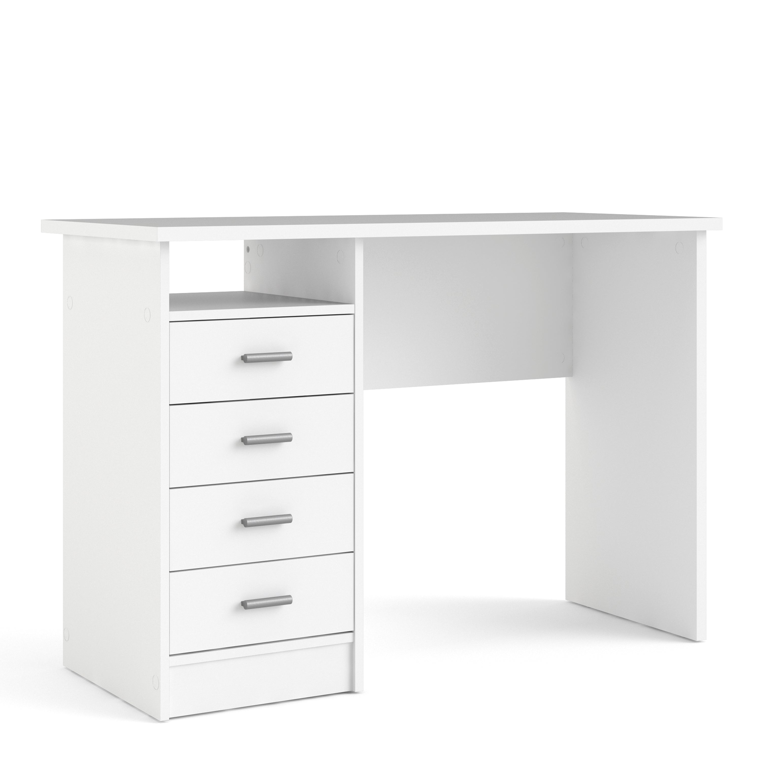 Fenton 4 Drawer Desk in White