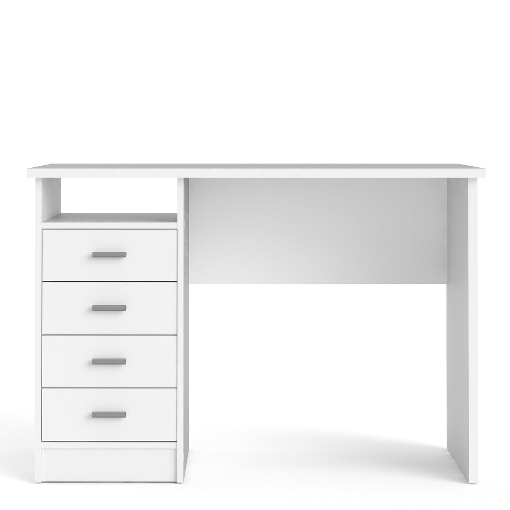 Fenton 4 Drawer Desk in White