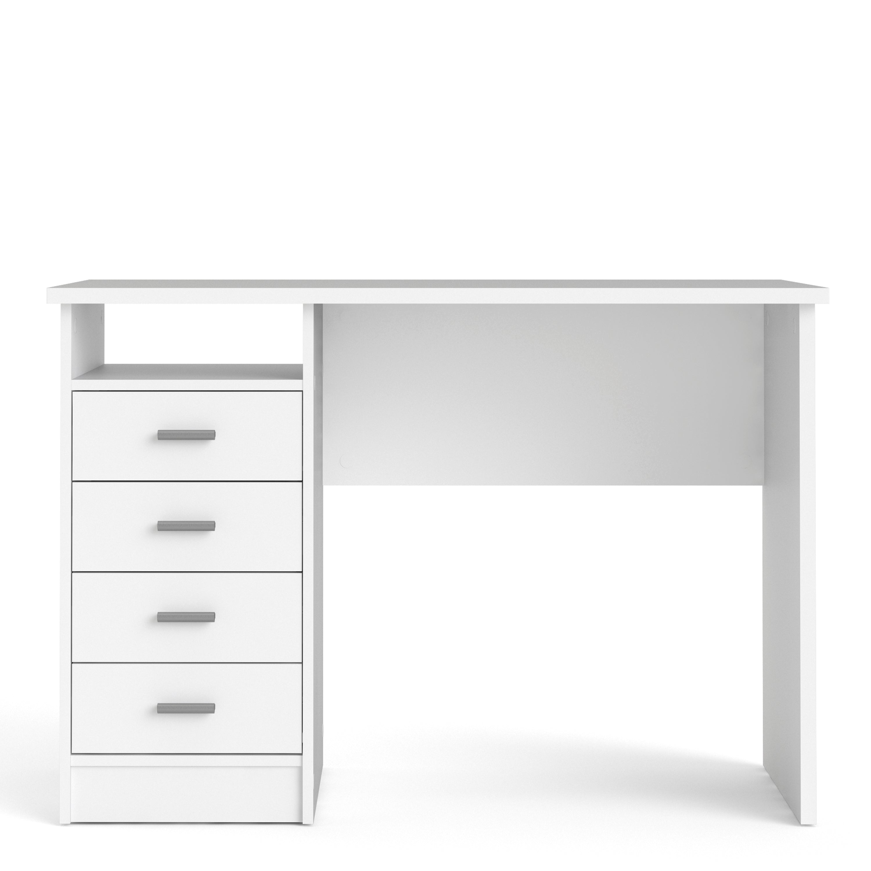 Fenton 4 Drawer Desk in White