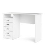 Fenton 4 Drawer Desk in White