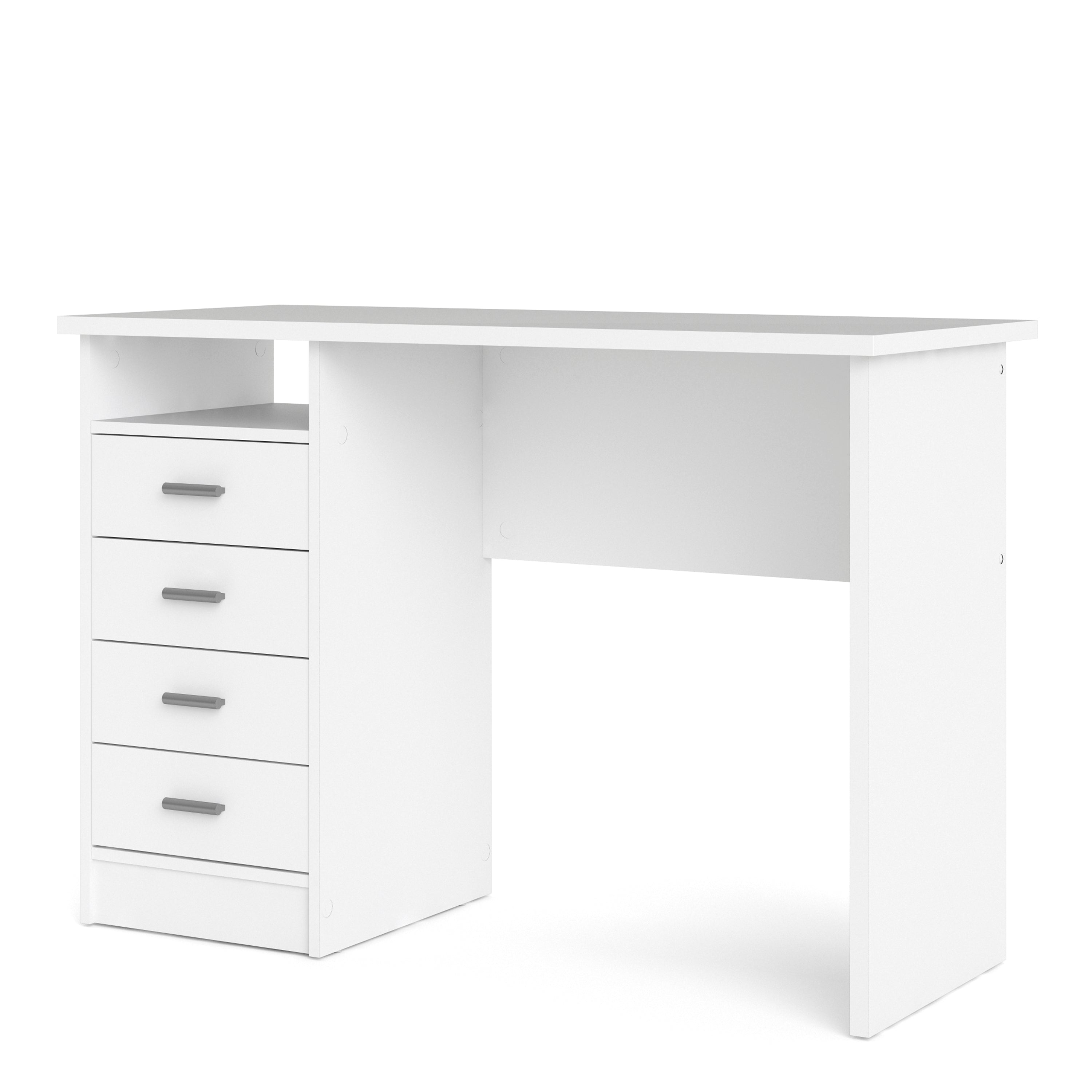 Fenton 4 Drawer Desk in White