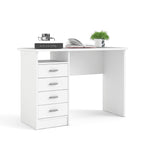Fenton 4 Drawer Desk in White