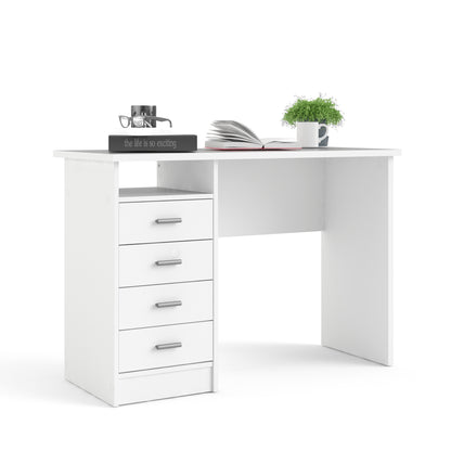 Fenton 4 Drawer Desk in White