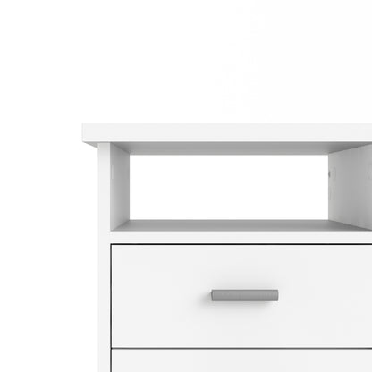 Fenton 4 Drawer Desk in White