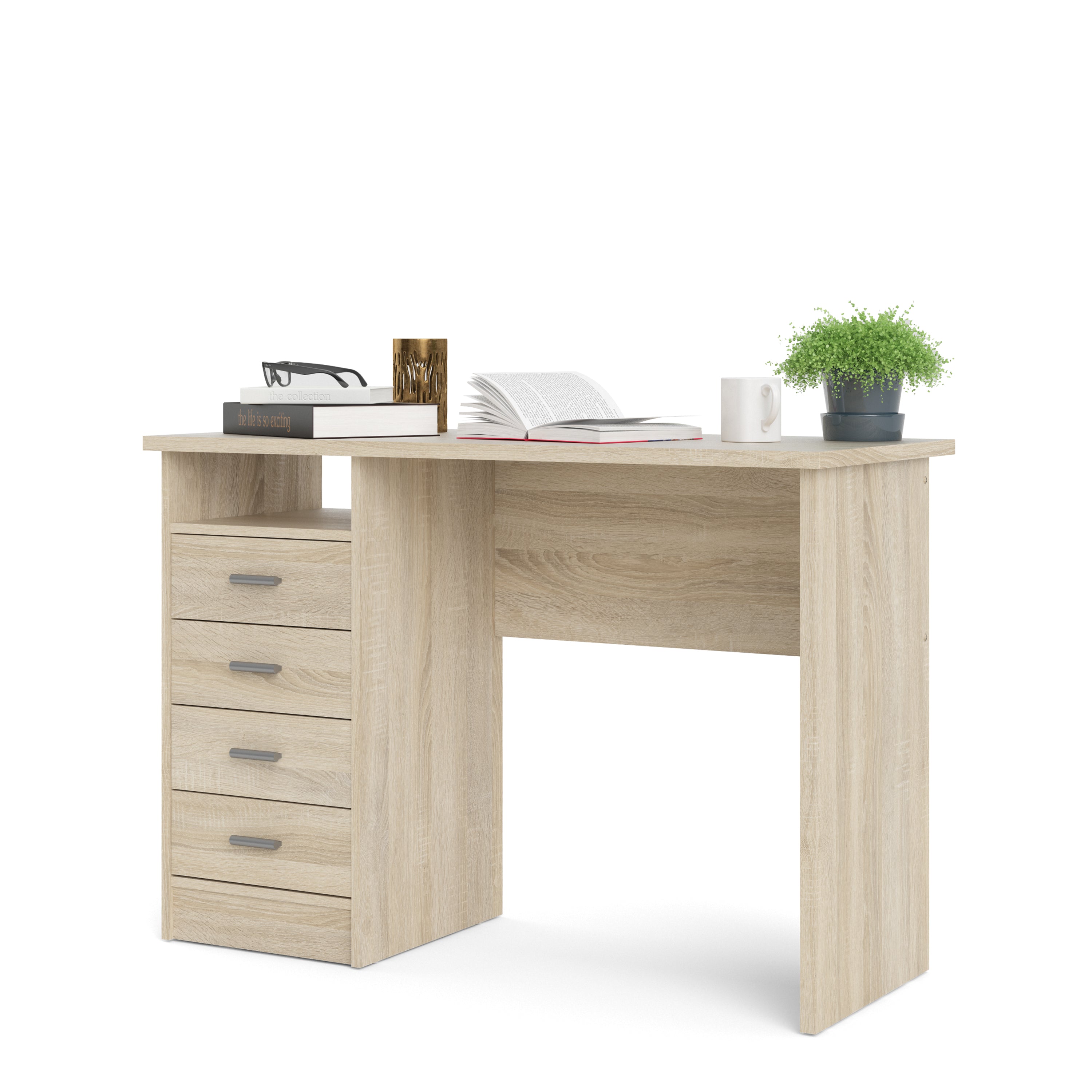 Fenton 4 Drawer Desk in Oak