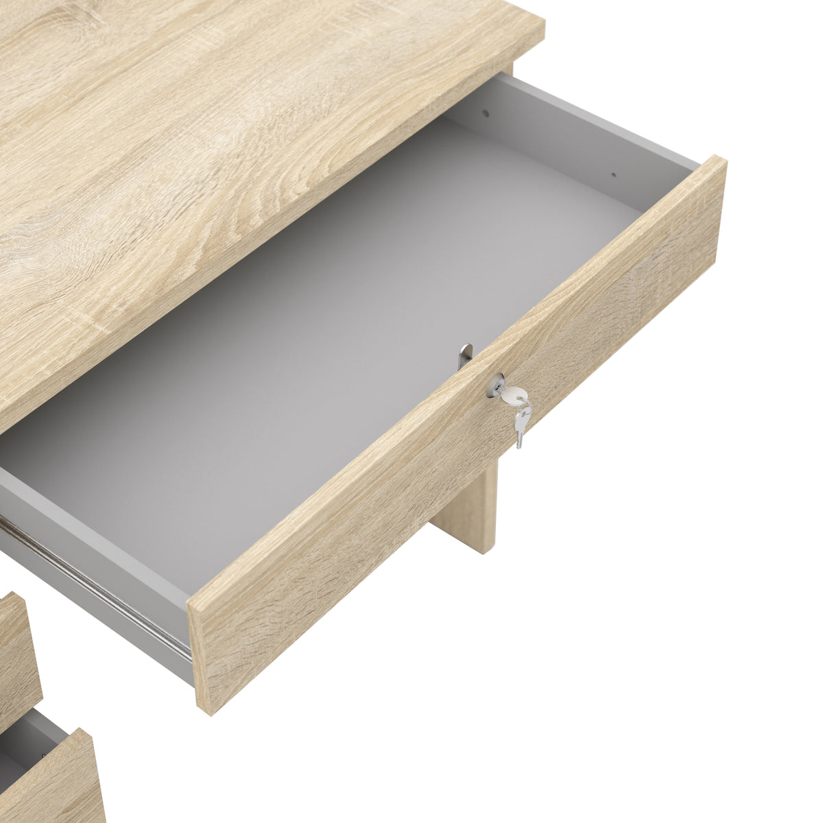 Fenton Desk 5 Drawers in Oak