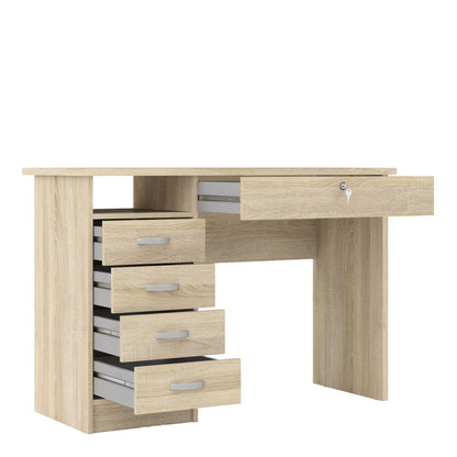 Fenton Desk 5 Drawers in Oak