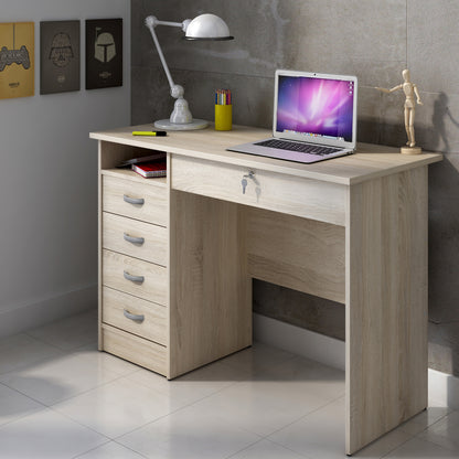 Fenton Desk 5 Drawers in Oak