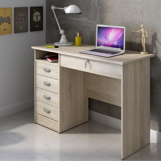Fenton Desk 5 Drawers in Oak