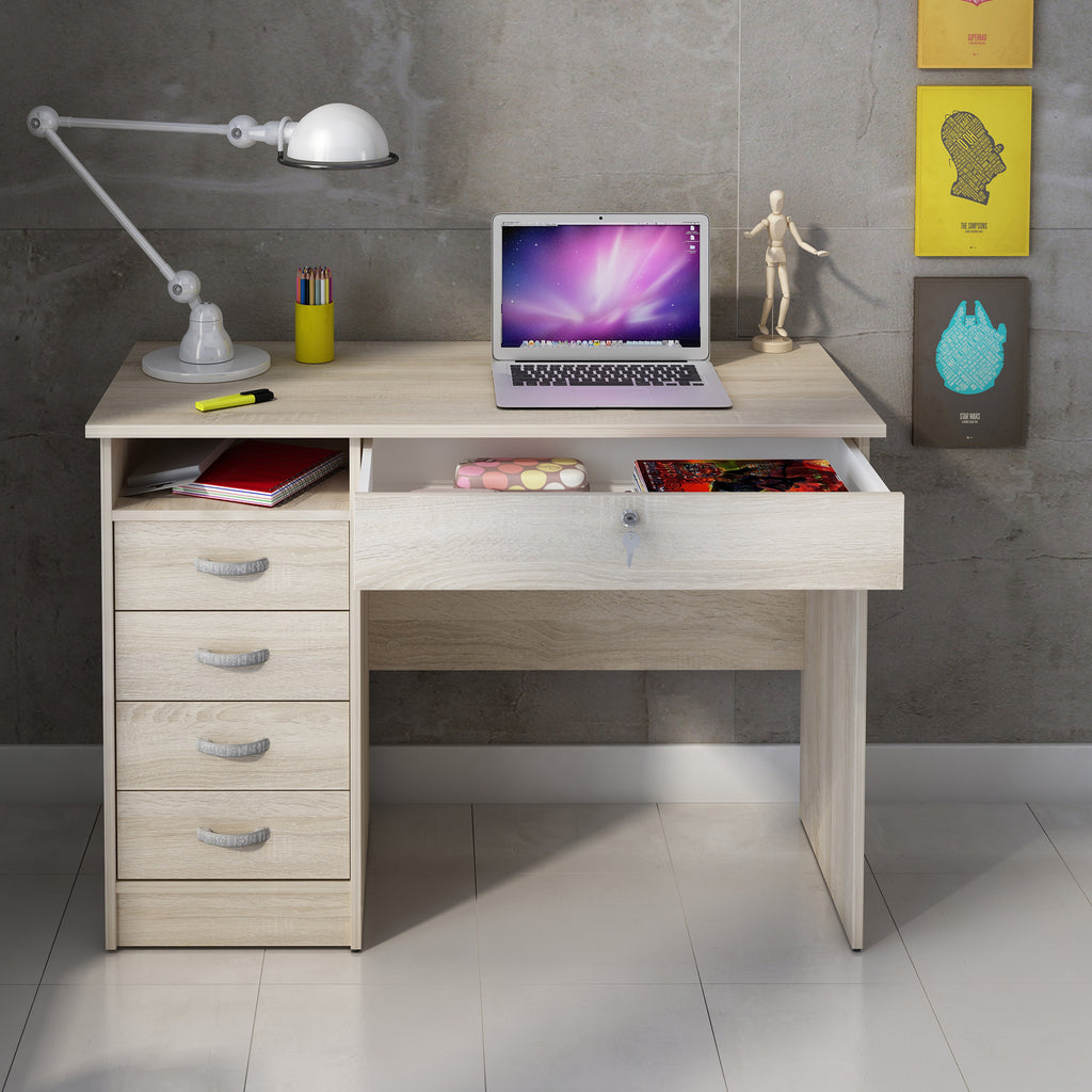 Fenton Desk 5 Drawers in Oak