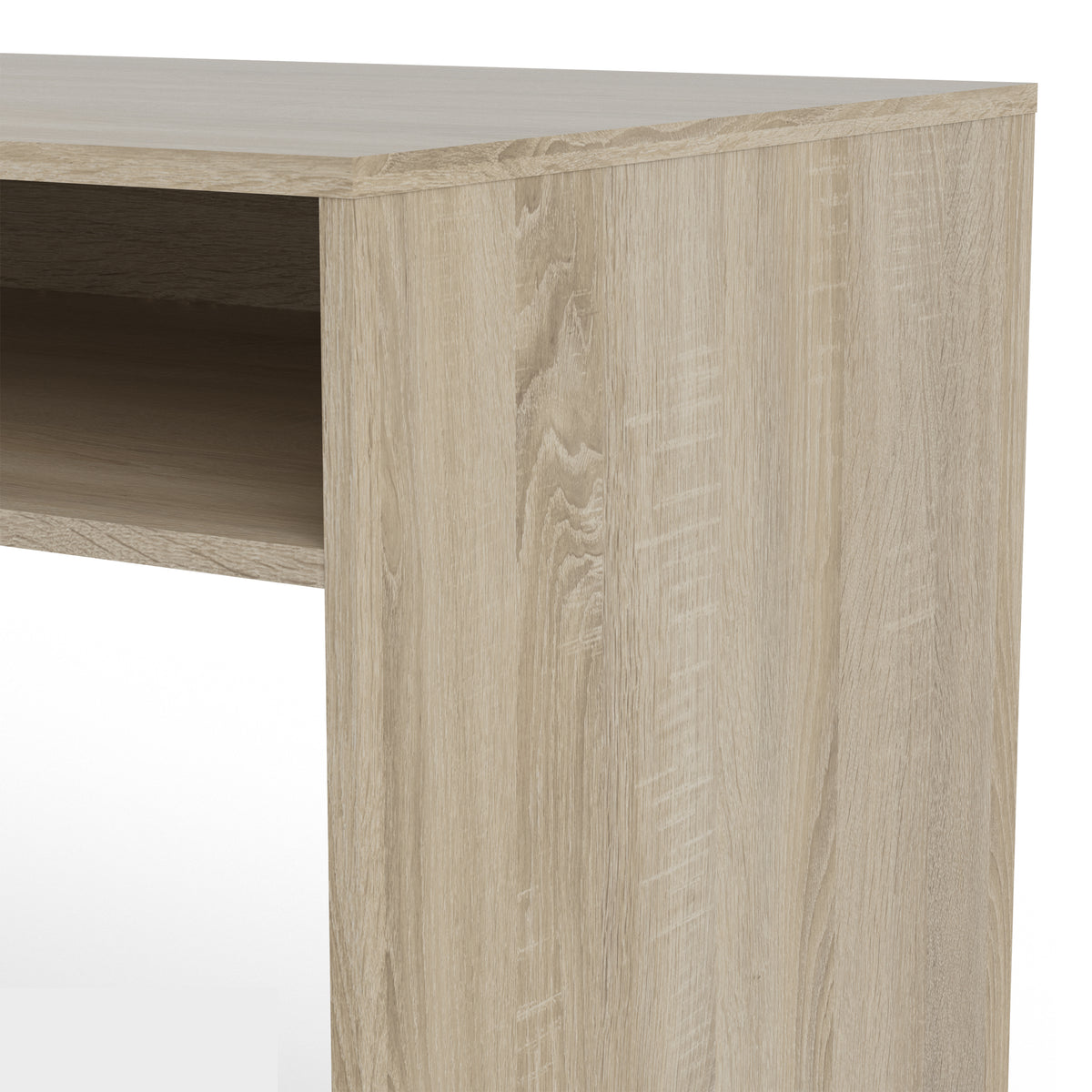 Fenton Desk Multi Functional Desk with Drawer and 1 Door in White and Oak