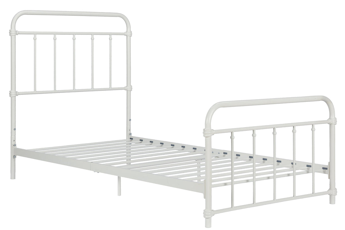 Wallace 3ft Metal Bed, White Single