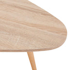 GOLDFAN Solid Wood Coffee Table Set Nest of 2 Tables
