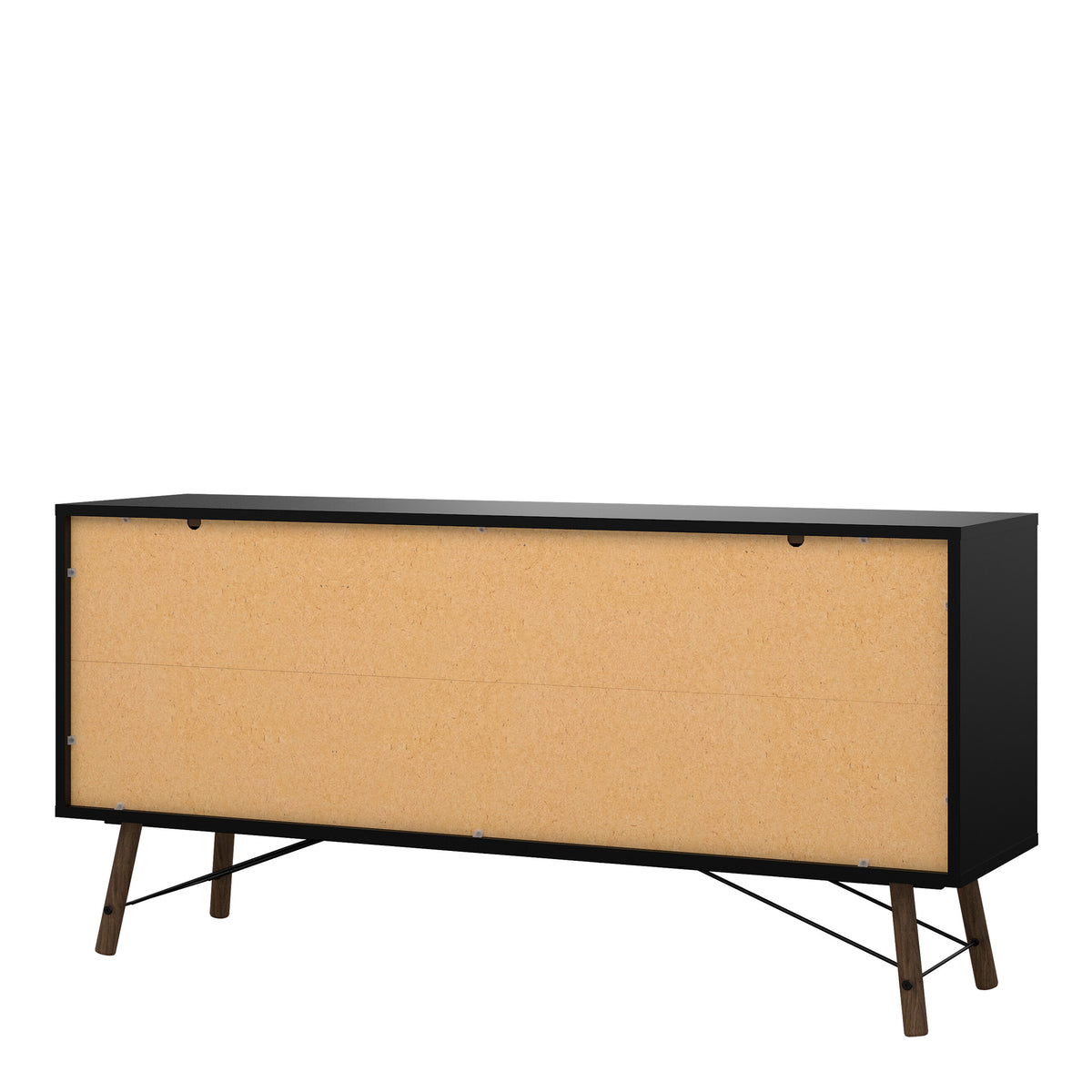 Raya Sideboard 2 Doors 2 Drawers in Matt Black Walnut