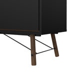 Raya Sideboard 2 Doors 2 Drawers in Matt Black Walnut