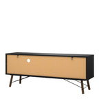 Raya TV Unit 1 Door 1 Drawer in Matt Black Walnut