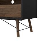 Raya TV Unit 1 Door 1 Drawer in Matt Black Walnut