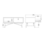Raya Coffee Table with 1 Drawer in Matt White