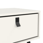 Raya Coffee Table with 1 Drawer in Matt White