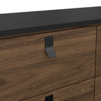 Raya 6 Drawer Chest in Matt Black Walnut