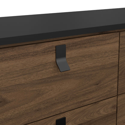 Raya 6 Drawer Chest in Matt Black Walnut
