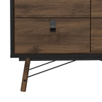 Raya 6 Drawer Chest in Matt Black Walnut