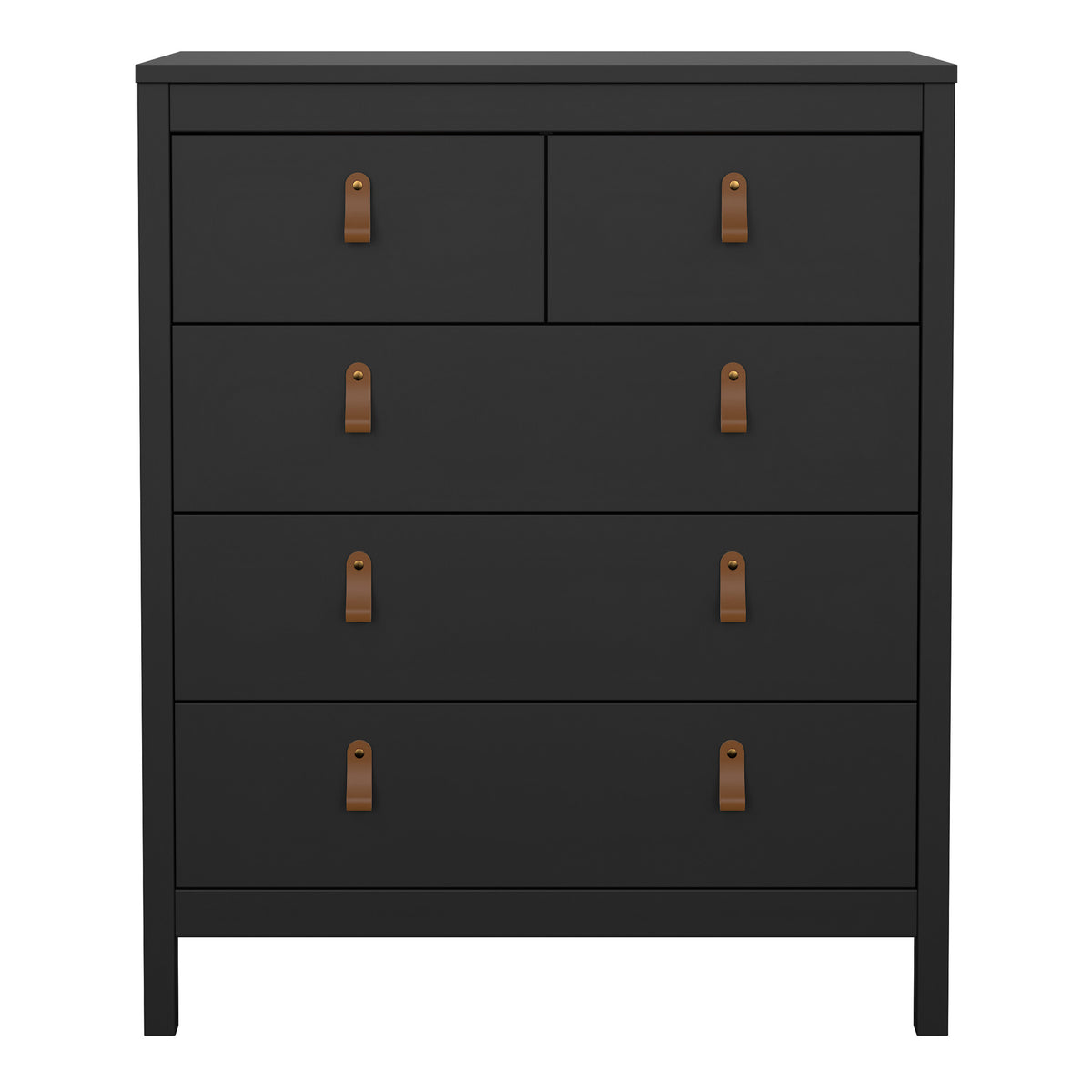 Barcelona Chest 3+2 Drawers in Matt Black