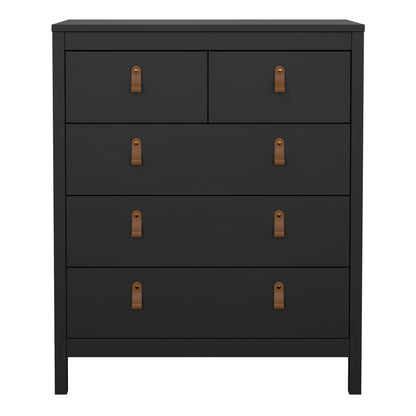 Barcelona Chest 3+2 Drawers in Matt Black