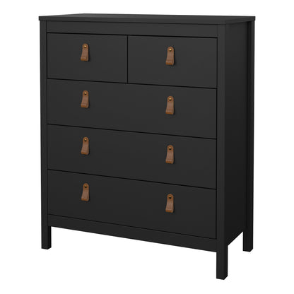Barcelona Chest 3+2 Drawers in Matt Black