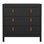 Barcelona Chest 3 Drawers in Matt Black