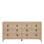 Barcelona Double Dresser 4+4 Drawers in Jackson Hickory Oak