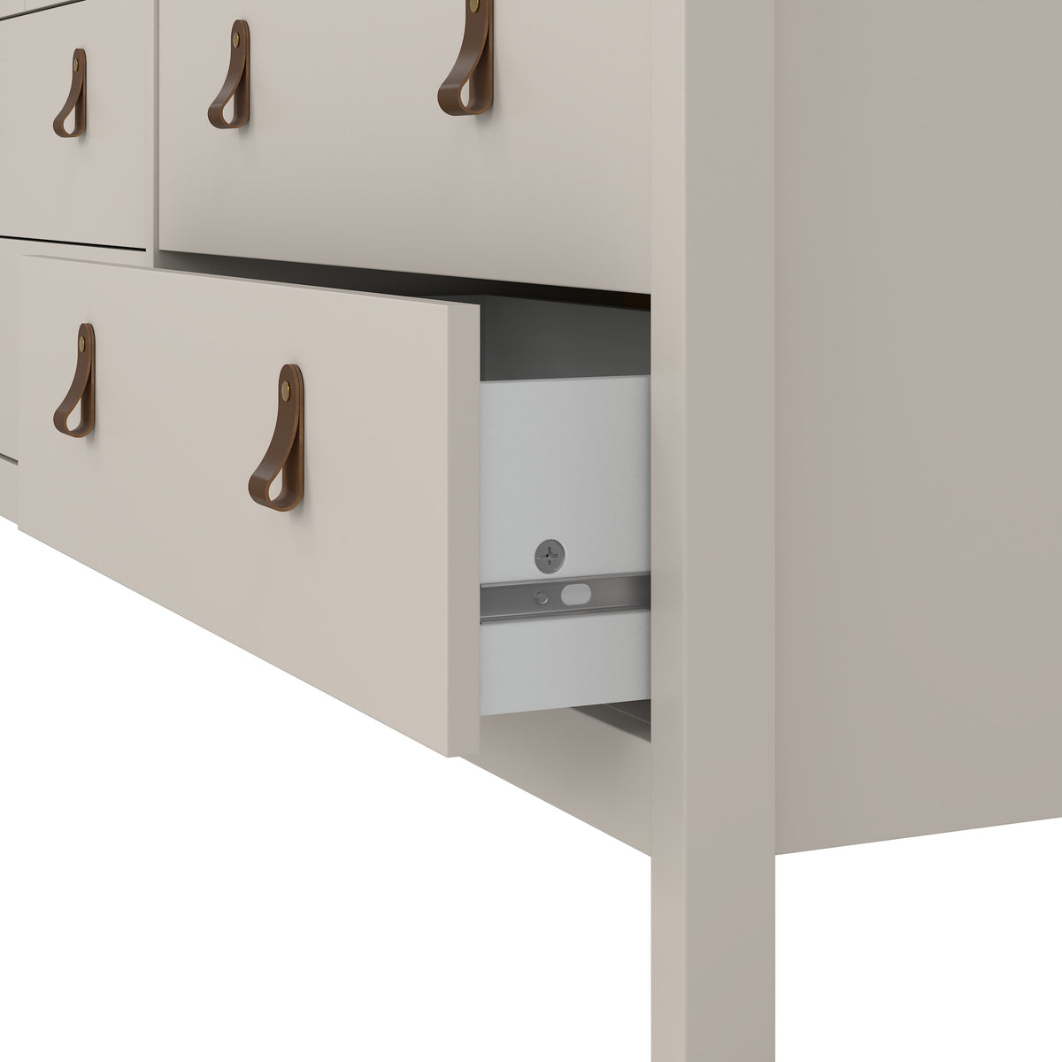 Barcelona Double Dresser 4+4 Drawers in Cashmere